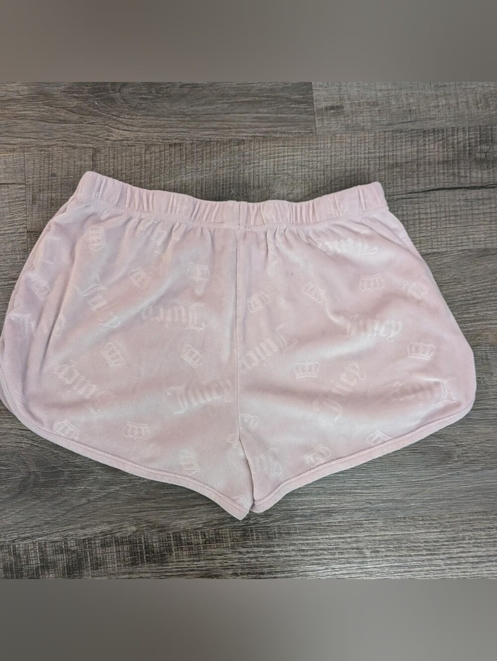Light Pink Juicy Couture Velour Shorts
